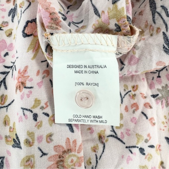 Petal & Pup Multicolor Floral Kelda Maxi Dress 3/4 Sleeves Size M Spring Flowy - Picture 13 of 13